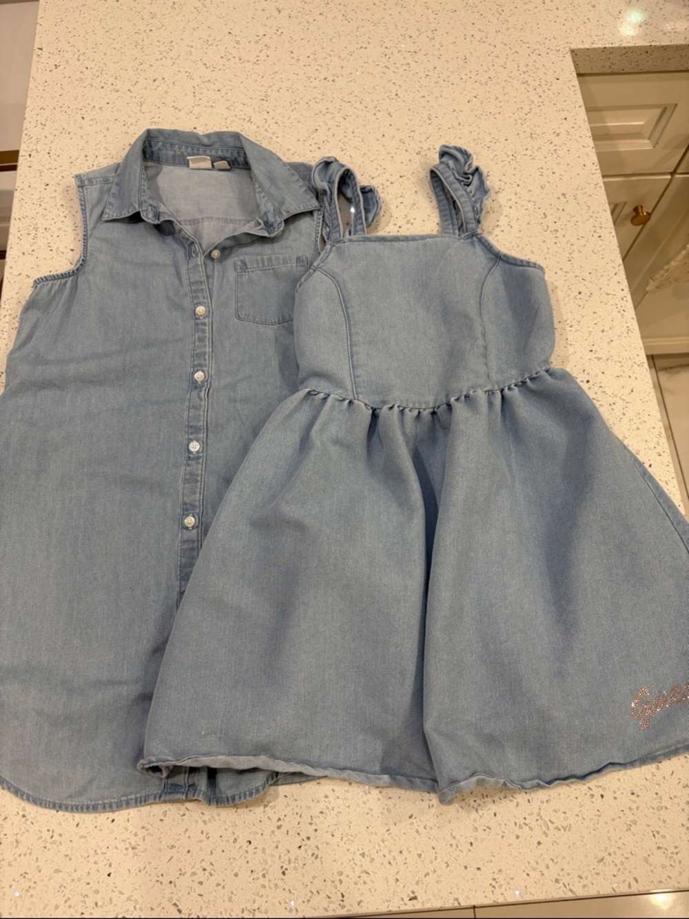 Girls Guess & Gap Spring/Summer Denim Dresses size Med